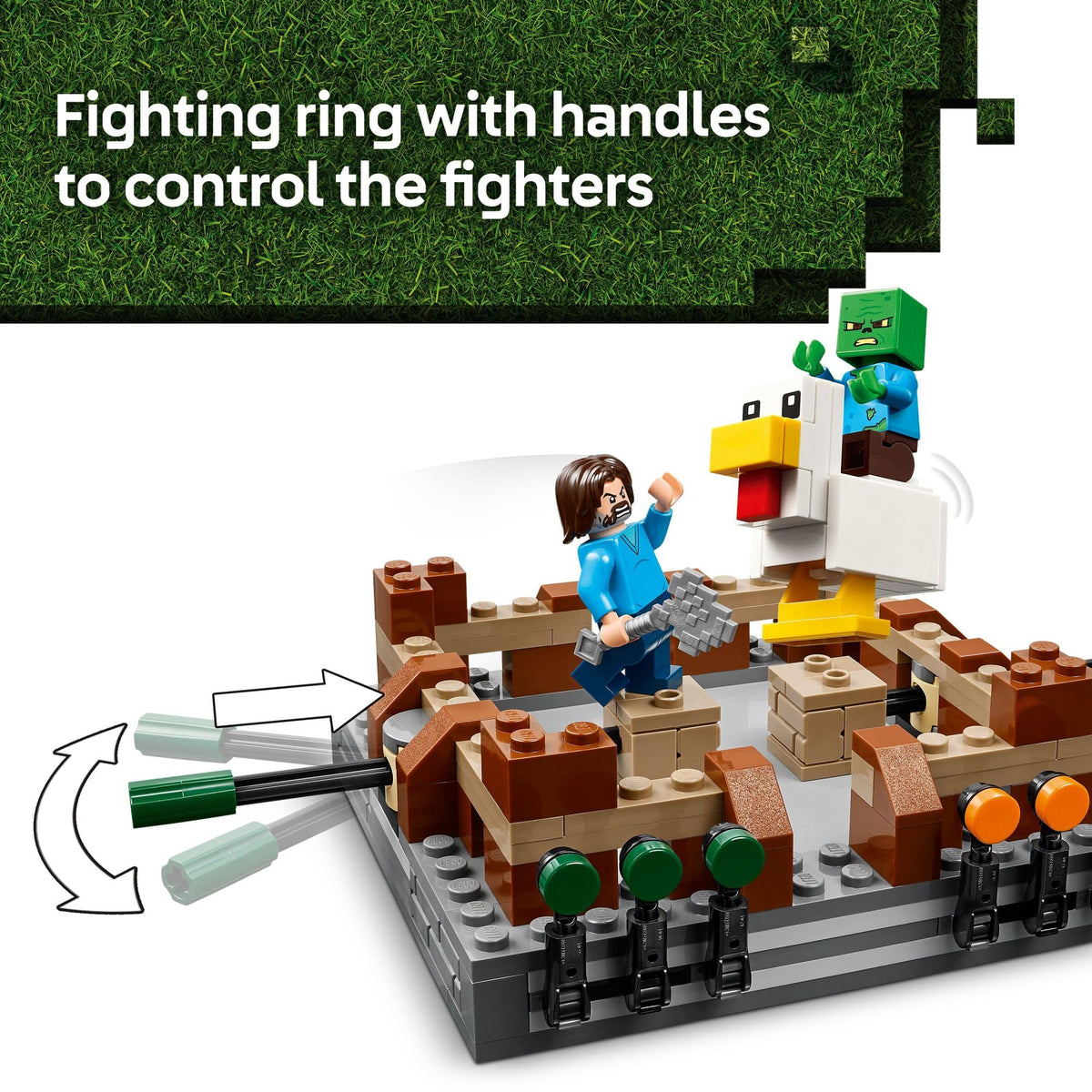 Garrett figure joins LEGO Minecraft crew for mansion battles