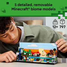 LEGO Minecraft Mini Biomes flower forest with lava and gold for imaginative adventures