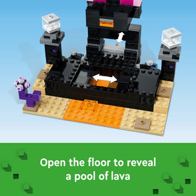 LEGO Minecraft Shulker and Enderman figures add authentic vibes.