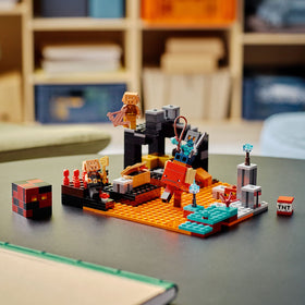 LEGO Minecraft Nether Bastion figures for dynamic battles.