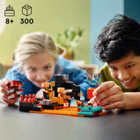 LEGO Minecraft Nether Bastion TNT function adds action.
