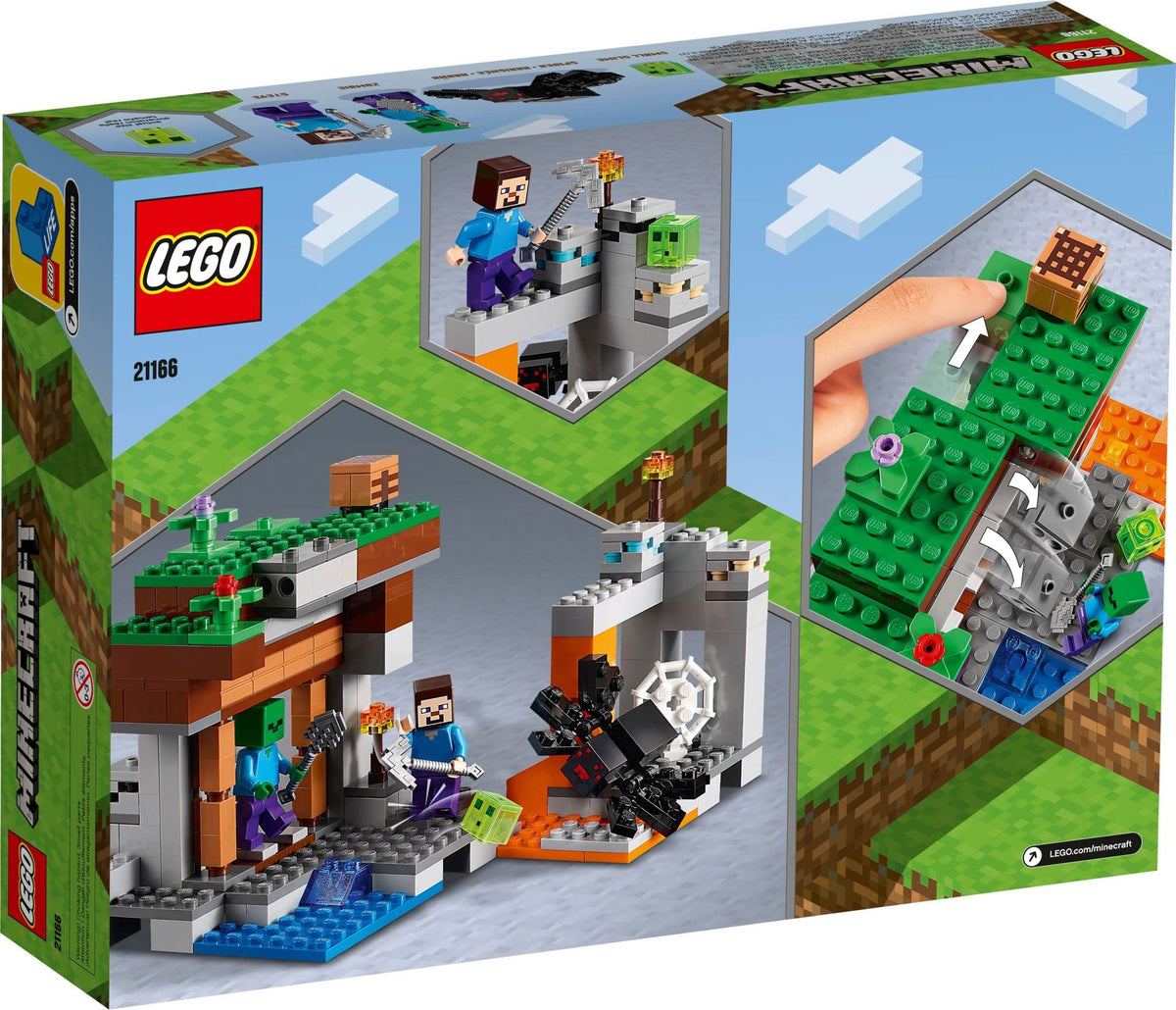 Resource bricks show coal, iron and diamond for pretend collection.