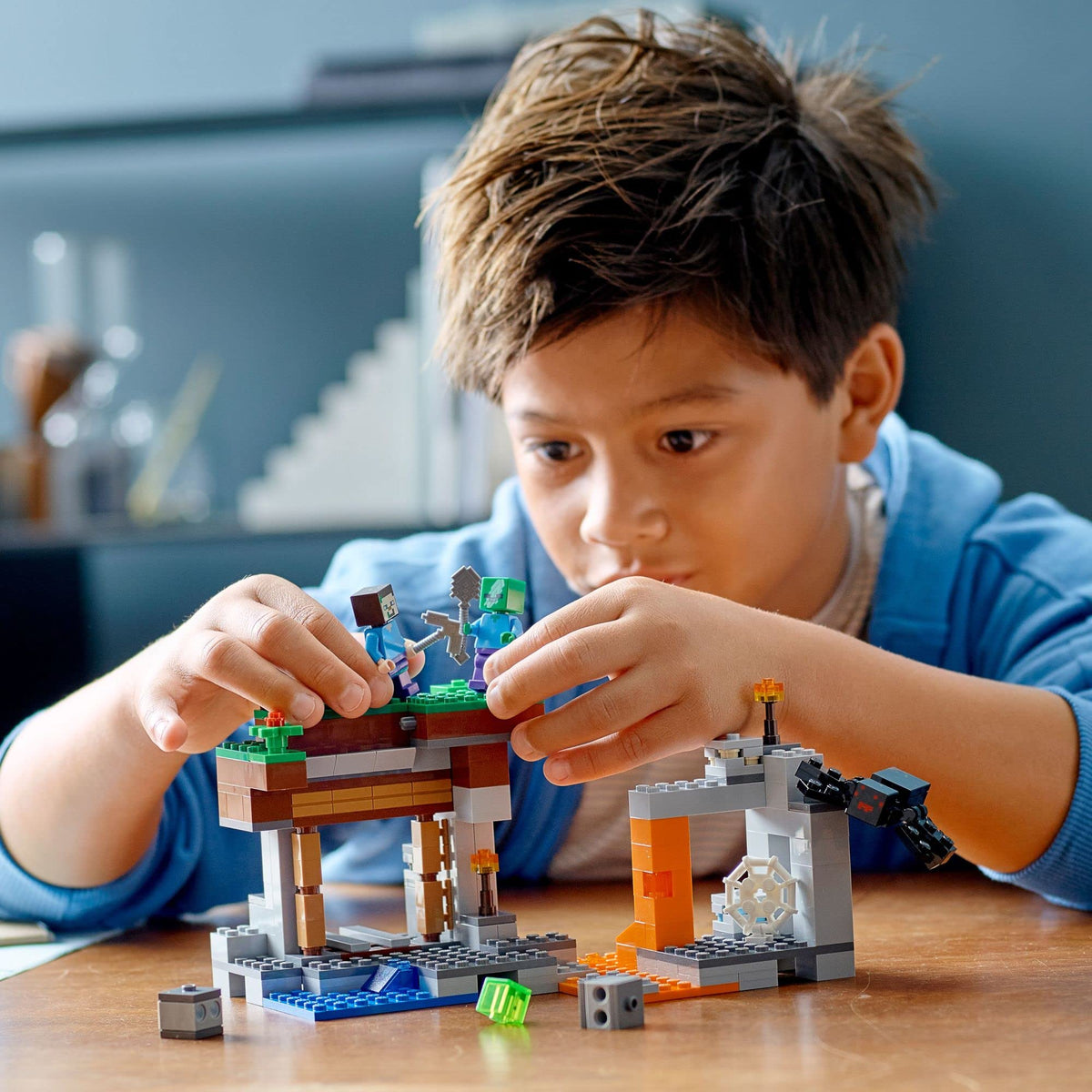 Steve figure from LEGO Minecraft sparks heroic mining adventures.