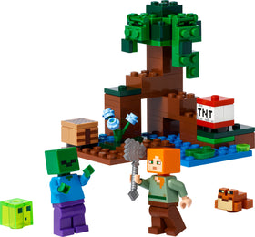 LEGO Minecraft The Swamp Adventure 21240: TNT lever enables dramatic pretend explosions.