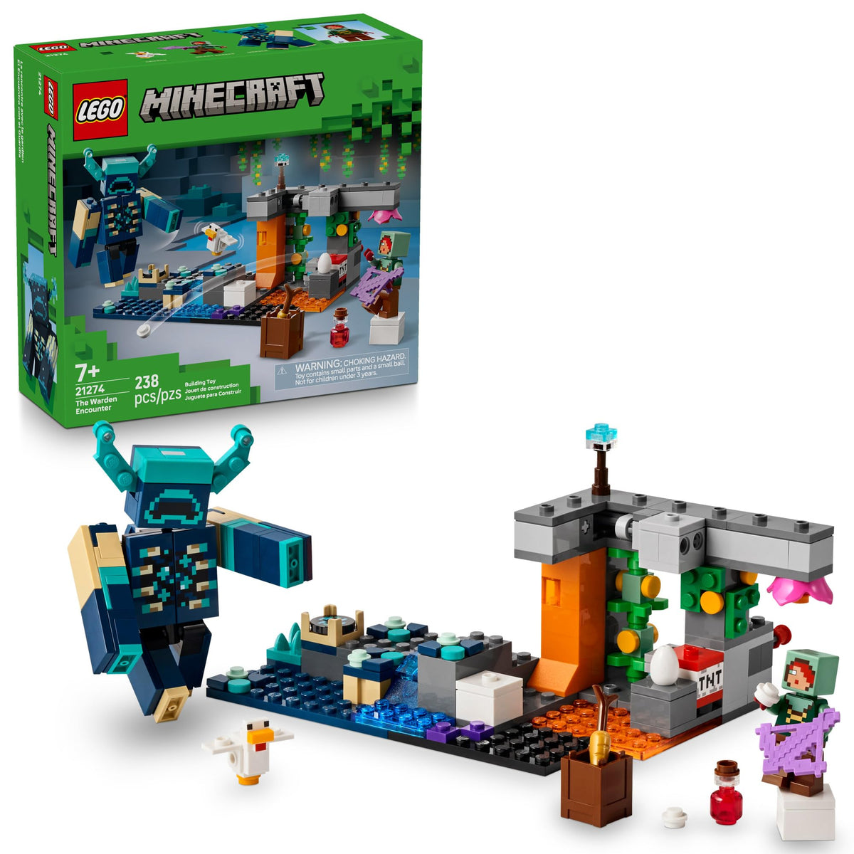 LEGO Minecraft Warden Encounter buildable Warden figure for epic underground battles