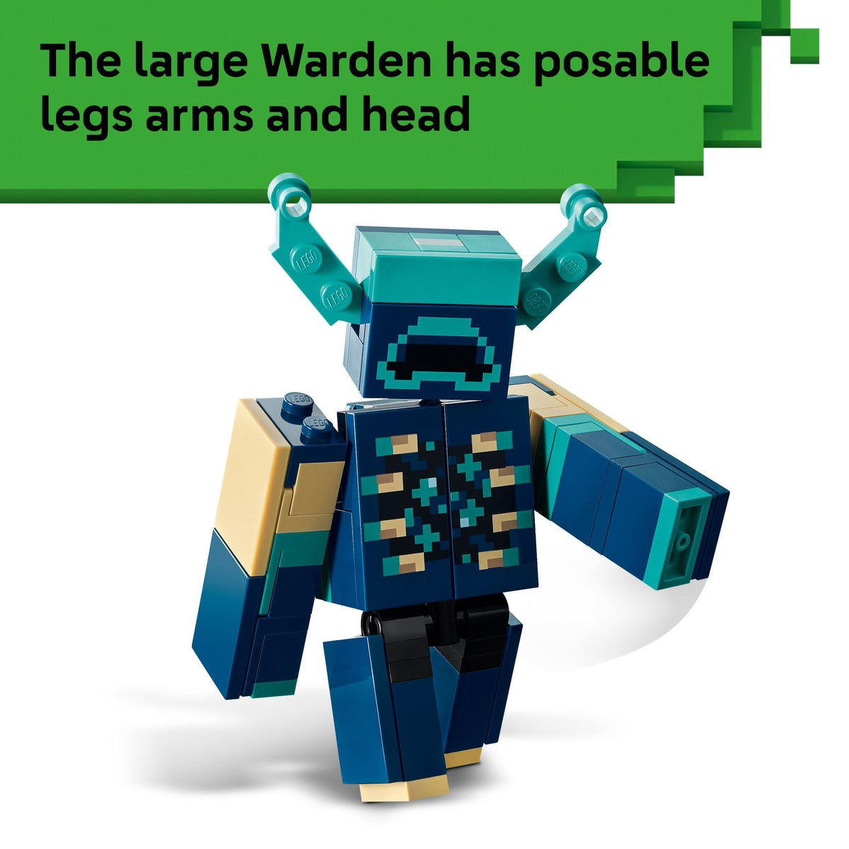 LEGO Minecraft Warden Encounter falling rocks mechanic in a cave scene