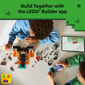 LEGO Minecraft Wither Battle explosion feature creates climactic moments safely.