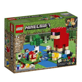 LEGO Minecraft The Wool Farm Steve minifigure for role-play.