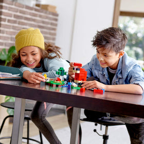LEGO Minecraft The Wool Farm fence and stream for interactive play.