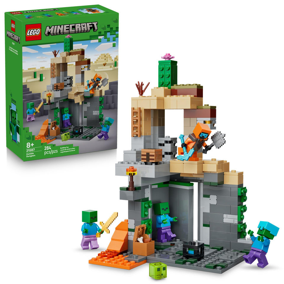 LEGO Minecraft Zombie Dungeon Wastelands Wanderer figure for imaginative play