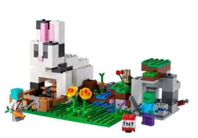 LEGO Minecraft The Ranch Rabbit Cave featuring a zombie figure for adventure scenes.