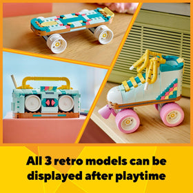 LEGO mini skateboard wheels highlighting dynamic action and rebuild play