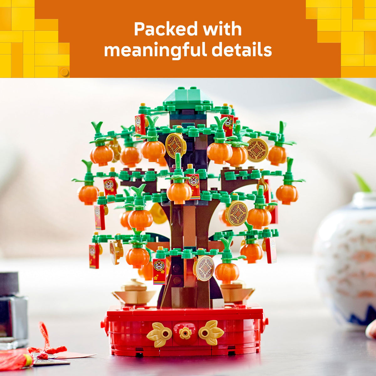 LEGO Money Tree being assembled to boost creativity