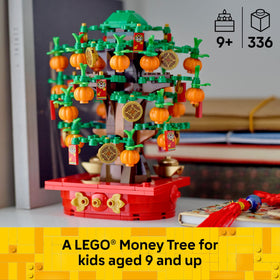 LEGO Money Tree pieces and instructions for hands-on construction