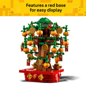 LEGO Money Tree red base supporting a tabletop display