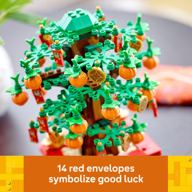 LEGO Money Tree tangerines detailing for festive authenticity