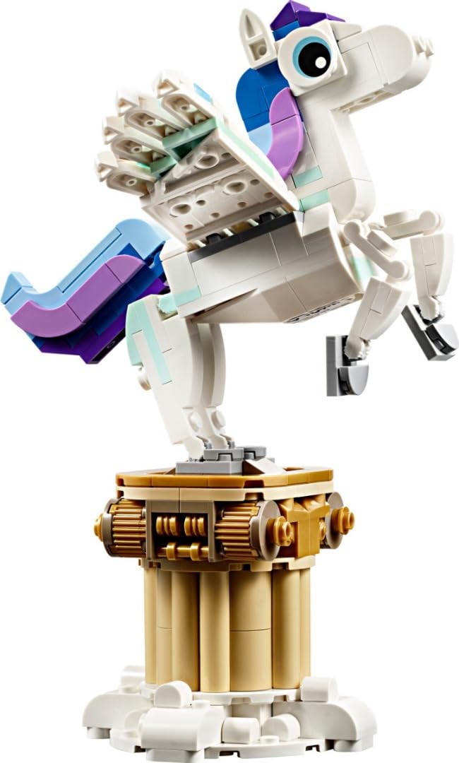 LEGO Mythical Dragon wings poseable for epic rebuilding adventures.