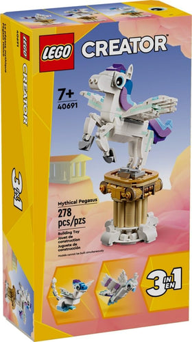 LEGO Mythical Pegasus wings poseable for dynamic play and display.