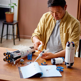 LEGO NASA Apollo Saturn V command and service module for accurate building references