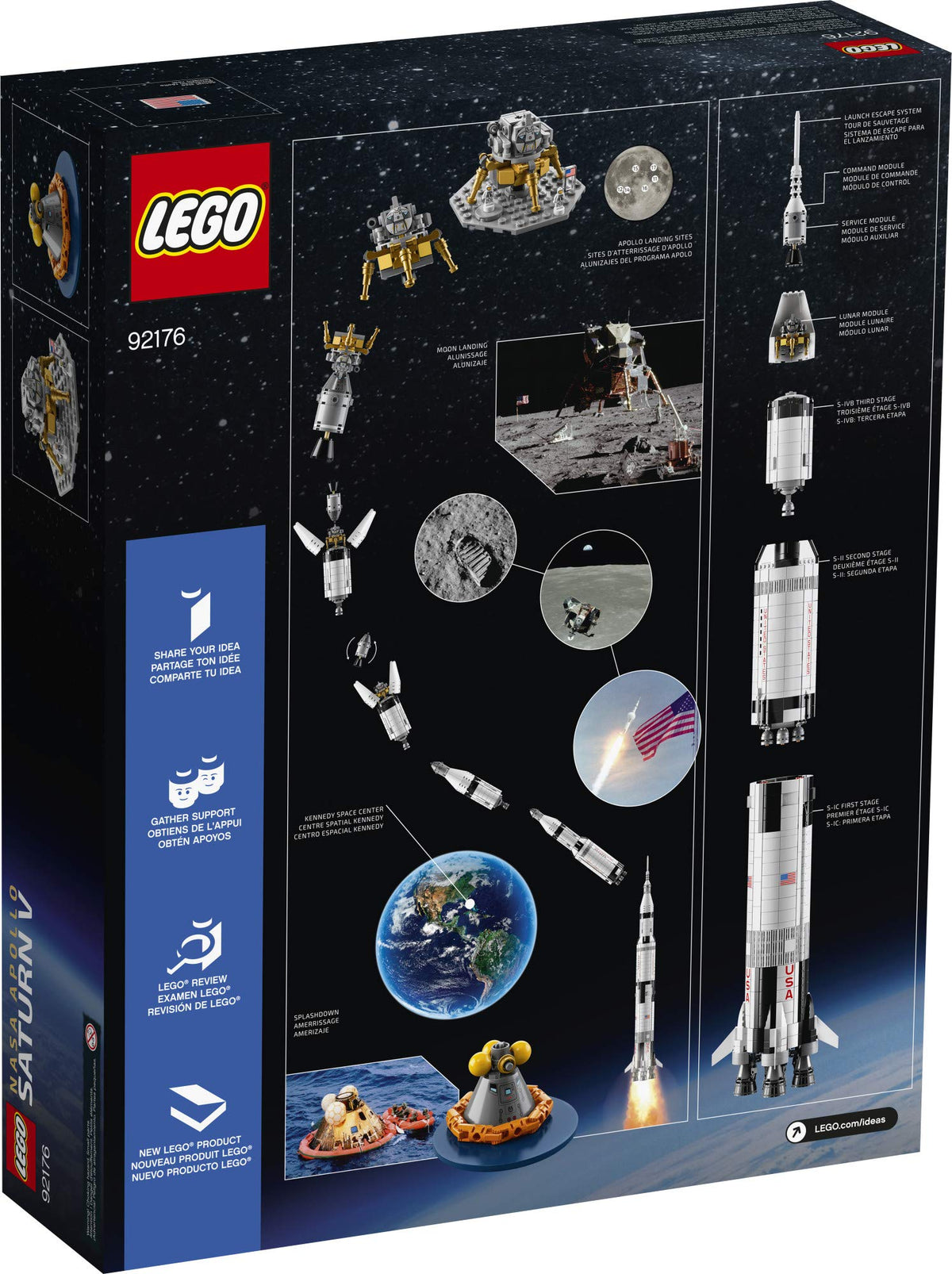 LEGO NASA Apollo Saturn V launch escape system for dramatic build