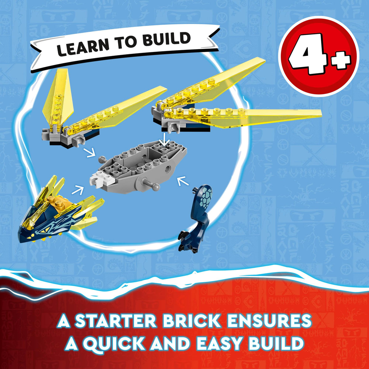 LEGO NINJAGO Baby Riyu figure adds dramatic team moments.