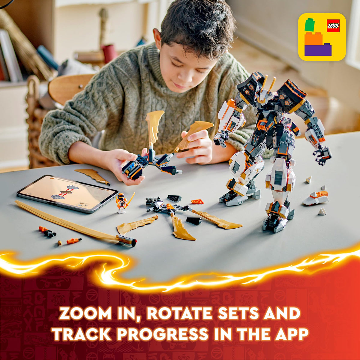 LEGO NINJAGO Builder app supports guided building and 3D viewing.