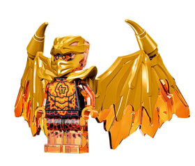 Cole with gold fire sword highlights action-packed NINJAGO battles.