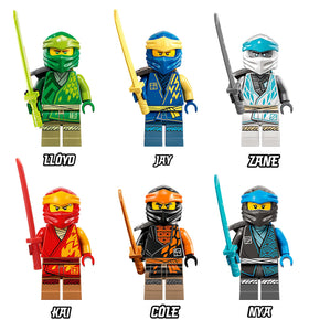 LEGO NINJAGO Jay minifigure with weapon for dynamic action