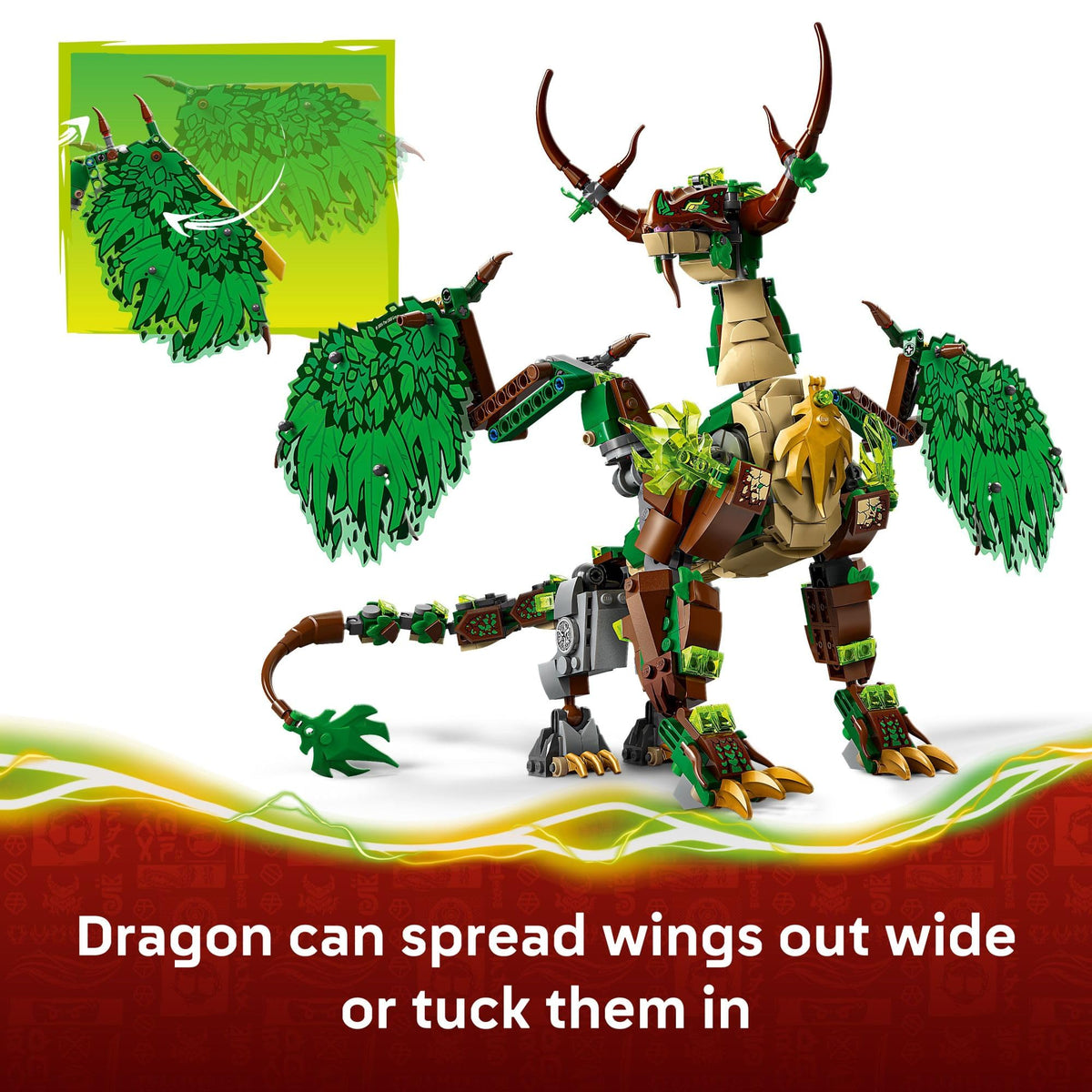 LEGO NINJAGO Dragon of Life eight minifigures for epic scenes.