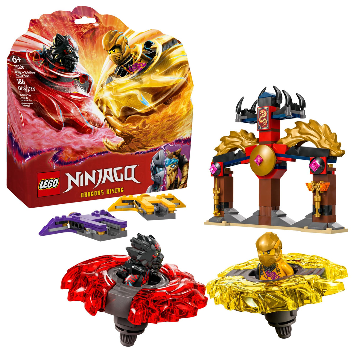LEGO NINJAGO Dragon Spinjitzu Battle Pack arena battle scene for kids