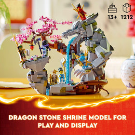 LEGO NINJAGO Dragon Stone Shrine dragon figure close-up for action-packed battles.