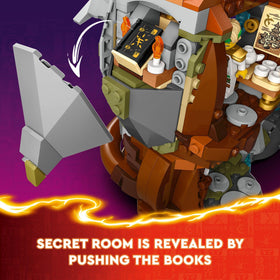 LEGO NINJAGO Dragon Stone Shrine cherry blossom tree and library for storytelling.