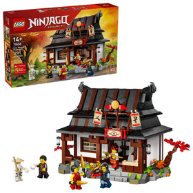 LEGO NINJAGO Four Weapons Blacksmith forge front view highlights detailed vintage shop display for collectors