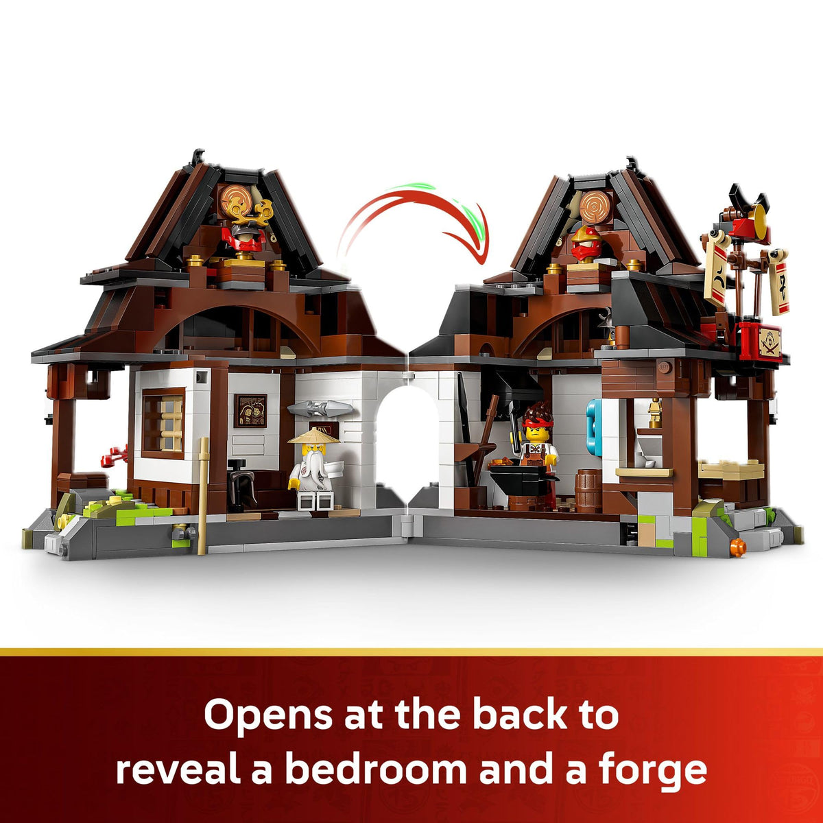 LEGO NINJAGO Earth Master on display stand adds collectible charm to shelves