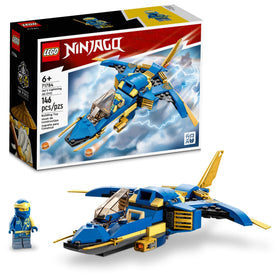 LEGO NINJAGO Jay's Lightning Jet EVO front view for imaginative flight play