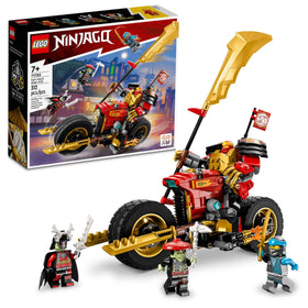 LEGO NINJAGO Kai's Mech Rider upgradable bike ready for epic battles.