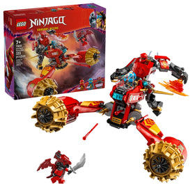 LEGO NINJAGO Kai's Mech Storm Rider battle scene for imaginative play