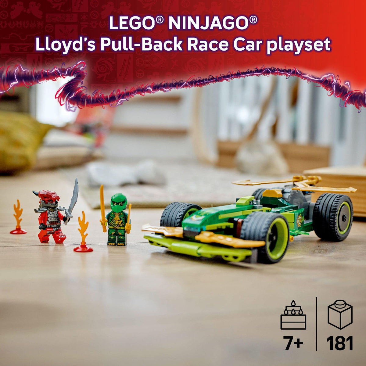 LEGO NINJAGO Lloyd minifigure with golden katana accessories