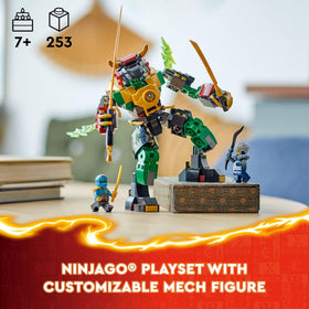 LEGO NINJAGO Lloyd’s Mech cockpit view for minifigure adventures.