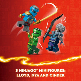LEGO NINJAGO Detachable parts enable custom mech creation.