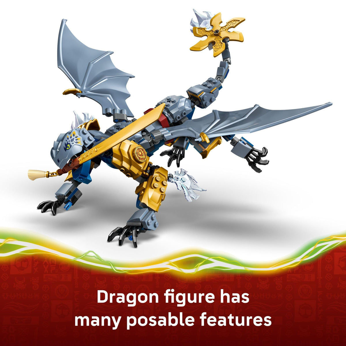 LEGO NINJAGO Arin and Nya dragon form minifigs for heroic scenes.
