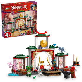 LEGO NINJAGO Ninja Spinjitzu Temple front view showing temple and rotating battle plates