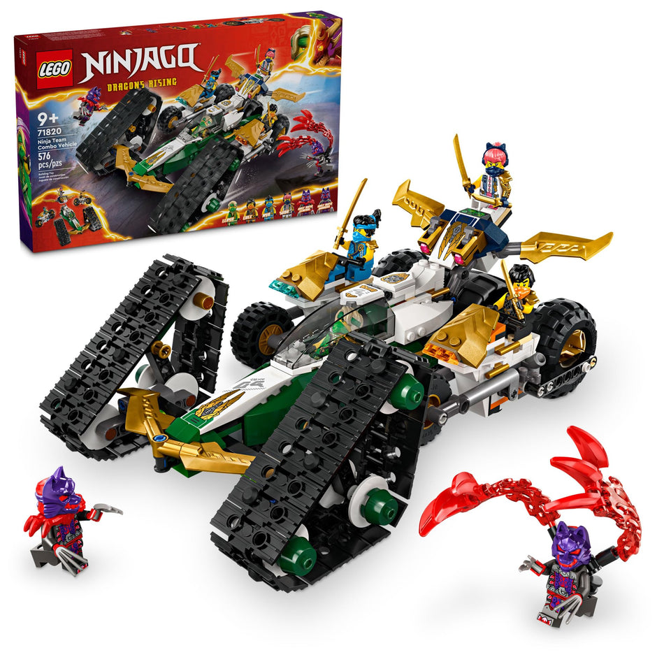 LEGO NINJAGO Ninja Team Combo Vehicle front view for action-packed building.