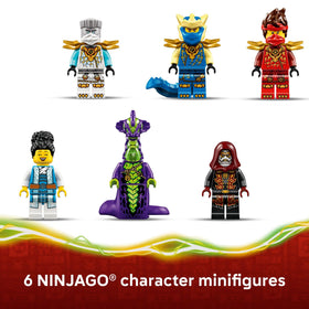 LEGO NINJAGO helicopter with opening cockpit and rotating blades.