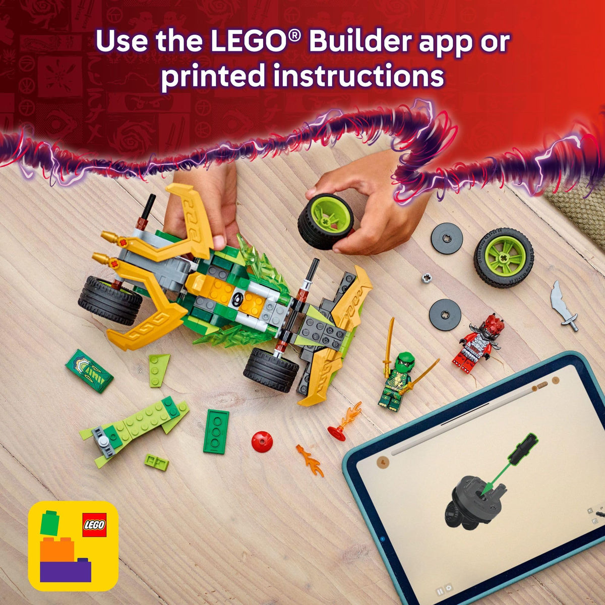 LEGO NINJAGO race car cockpit detail for immersive builds