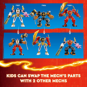 LEGO NINJAGO Sora’s Elemental Tech Mech detachable limbs, enabling mix-and-match creativity with other mechs