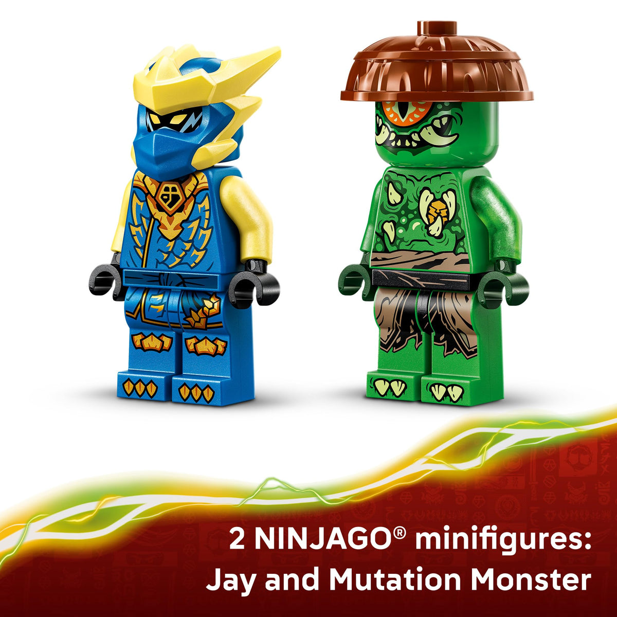LEGO NINJAGO four interchangeable weapons boost action-ready play sessions.