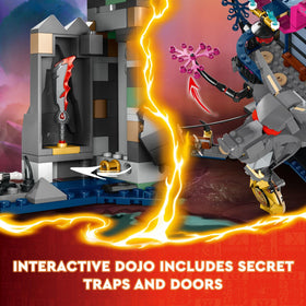 LEGO Ninjago Wolf Mask Shadow Dojo includes 8 minifigures for diverse play