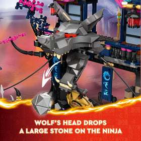 LEGO Ninjago Wolf Mask Shadow Dojo wolf head stone drop feature