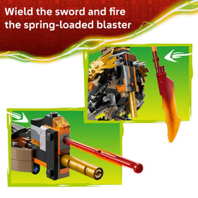 LEGO NINJAGO Zane Dragon Form sword for epic battles in imagination.